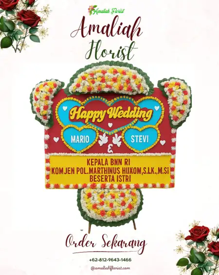 Papan Bunga Pernikahan Kompol